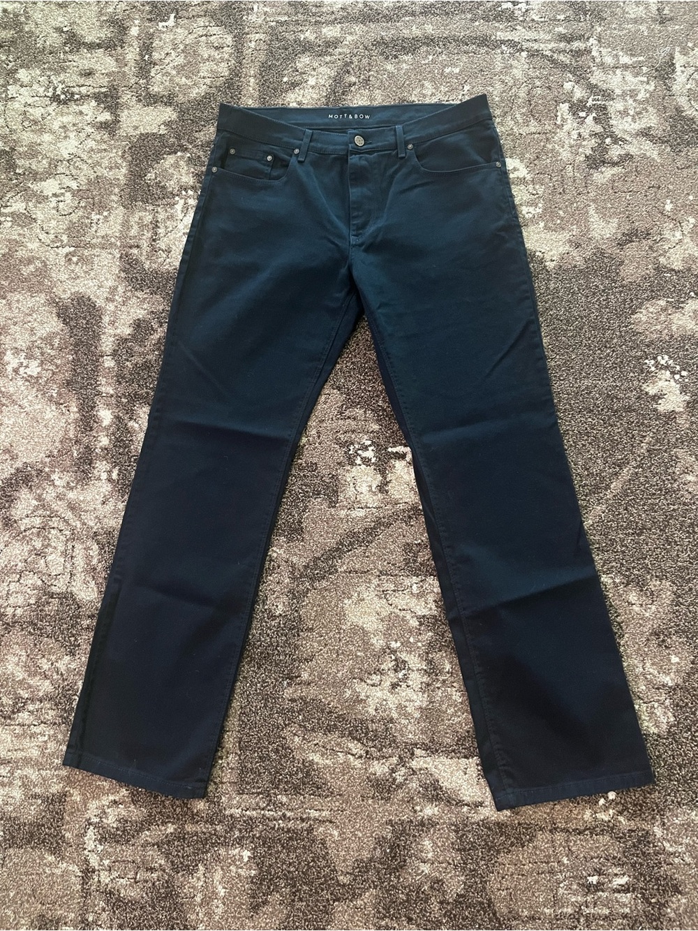 Men's Straight Navy Jeans by Montaeon